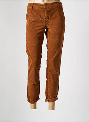 Pantalon 7/8 stretch taille normale marron HAPPY femme