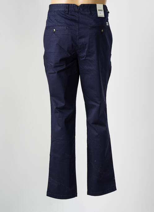 Pantalon chino tissage popeline taille normale bleu HERO SEVEN homme