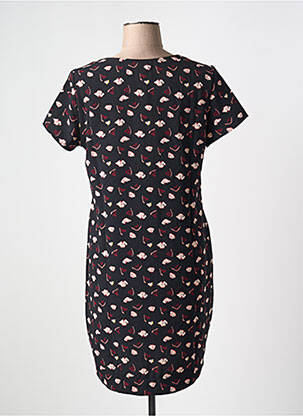 Robe courte manches courtes manches courtes noir CAPTAIN TORTUE femme