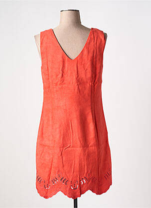 Robe mi-longue sans manche sans manche orange CAPTAIN TORTUE femme