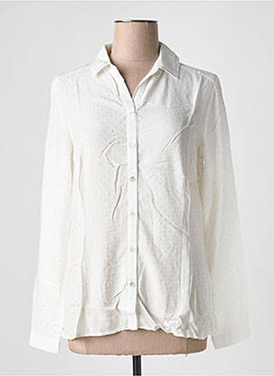 Chemisier coupe droite manches longues blanc CAPTAIN TORTUE femme