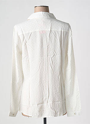 Chemisier coupe droite manches longues blanc CAPTAIN TORTUE femme