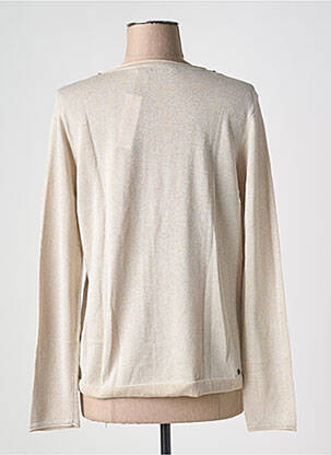 Pull col rond manches longues beige TREND femme