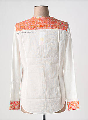 Blouse imprimé fantaisie manches longues orange CAPTAIN TORTUE femme