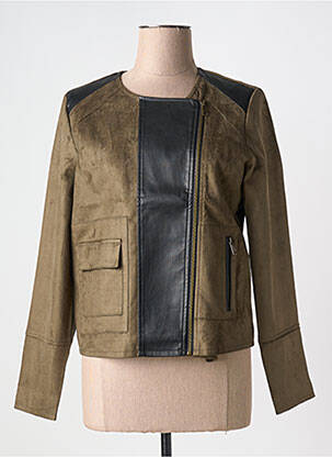 Veste casual col rond vert CAPTAIN TORTUE femme