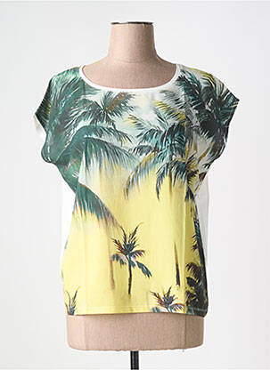Top imprimé fantaisie manches courtes vert CAPTAIN TORTUE femme