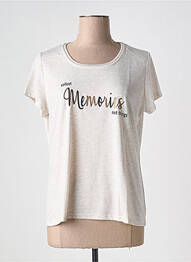 T-shirt coupe droite manches courtes beige CAPTAIN TORTUE femme