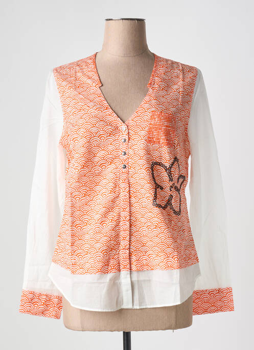 Blouse orange CAPTAIN TORTUE pour femme