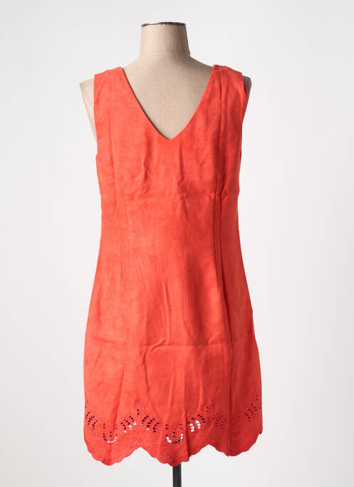 Robe mi-longue orange CAPTAIN TORTUE pour femme