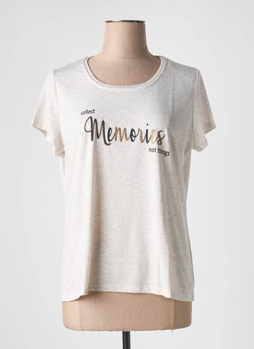 T-shirt beige CAPTAIN TORTUE pour femme