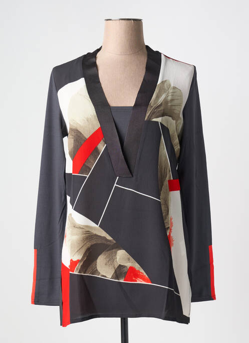 Tunique manches longues gris CAPTAIN TORTUE pour femme