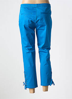 Pantalon 7/8 fermeture zippée sous rabat boutonné bleu CAPTAIN TORTUE femme