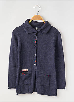 Gilet manches longues manches longues bleu CAPTAIN TORTUE fille