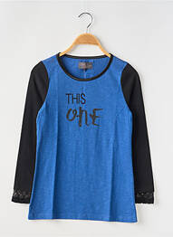 T-shirt manches longues manches longues bleu CAPTAIN TORTUE femme