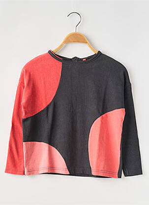 Sweat-shirt manches longues manches longues rose CAPTAIN TORTUE fille