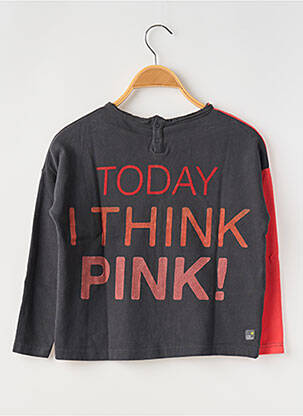 Sweat-shirt manches longues manches longues rose CAPTAIN TORTUE fille