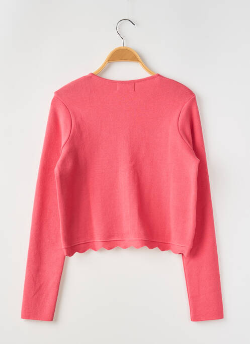 Gilet manches longues rose CAPTAIN TORTUE pour femme