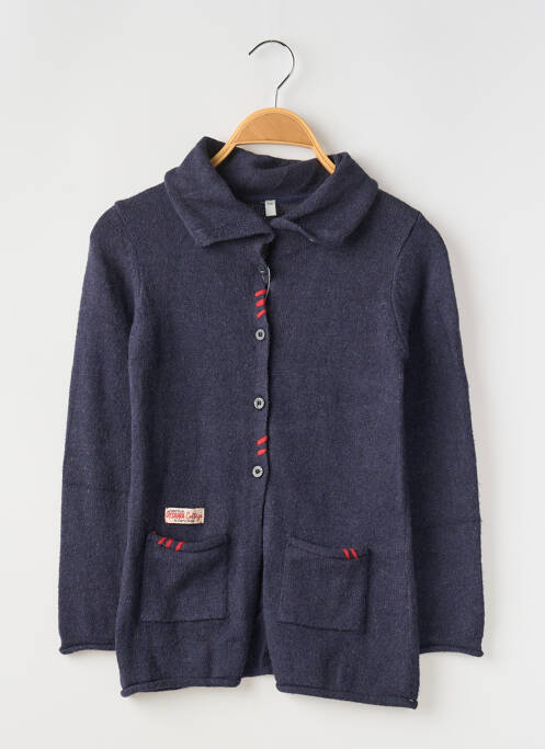 Gilet manches longues bleu CAPTAIN TORTUE pour fille