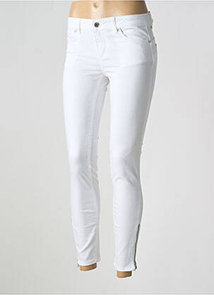 Jeans skinny stretch taille basse blanc LIU JO femme