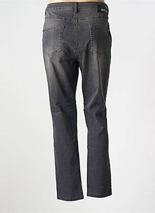 Jeans coupe slim broderie rivets taille normale noir EVA KAYAN femme