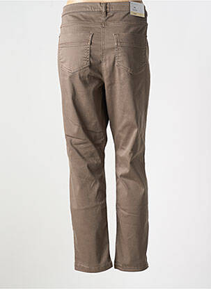 Pantalon slim tissage popeline taille normale marron BETTY BARCLAY femme