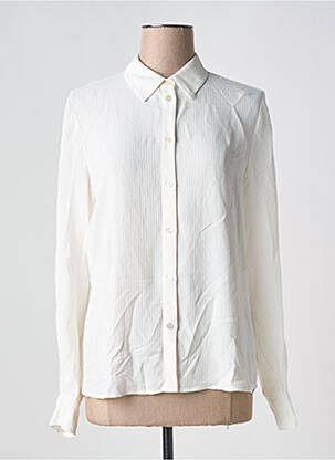 Chemisier tissage crêpe manches longues blanc MOS MOSH femme