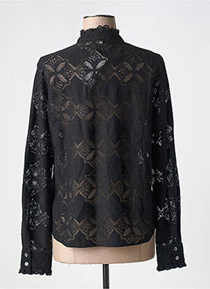 Chemisier coupe cintrée manches longues noir MOS MOSH femme