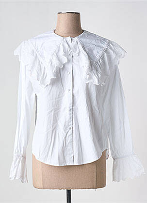 Chemisier coupe cintrée manches longues blanc DAPHNEA femme