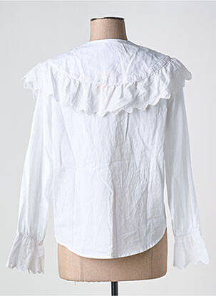 Chemisier coupe cintrée manches longues blanc DAPHNEA femme