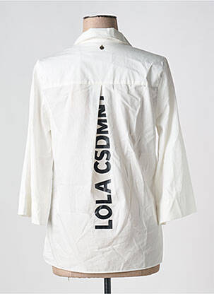 Blouse tissage popeline manches 3/4 blanc LOLA CASADEMUNT femme