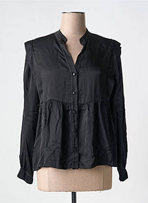 Chemisier coupe cintrée manches longues noir PAKO LITTO femme