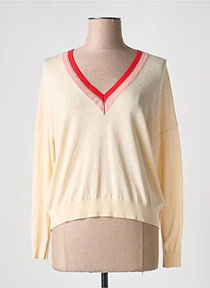 Pull col v manches longues beige LOLA CASADEMUNT femme