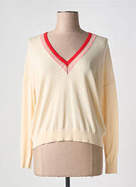 Pull col v manches longues beige LOLA CASADEMUNT femme