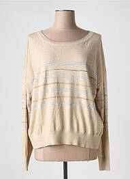 Pull col rond manches longues beige MOS MOSH femme