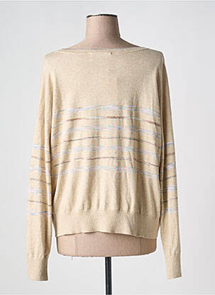 Pull coupe droite manches longues beige MOS MOSH femme