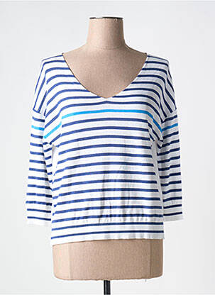 Pull coupe cintrée manches 3/4 blanc DIPLODOCUS femme