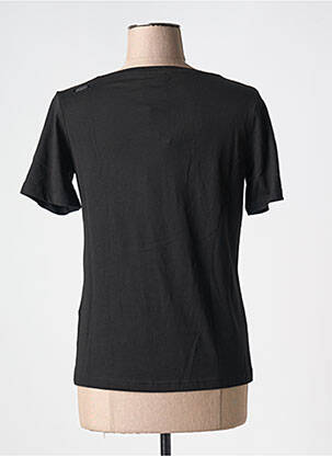 T-shirt sérigraphie floquée manches courtes noir OXBOW femme