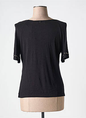 T-shirt stretch manches courtes noir LOLA CASADEMUNT femme