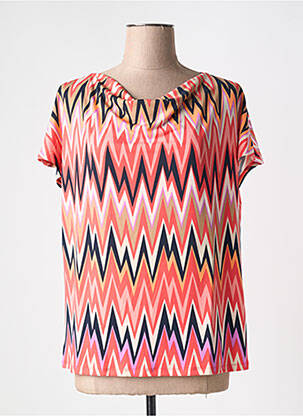 Top stretch manches courtes orange BETTY BARCLAY femme
