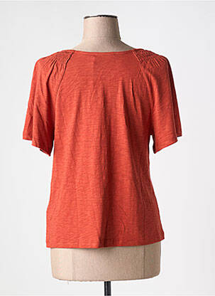 T-shirt col v manches courtes orange DIPLODOCUS femme