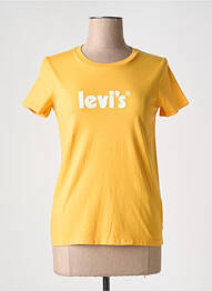T-shirt sérigraphie floquée manches courtes orange LEVIS femme