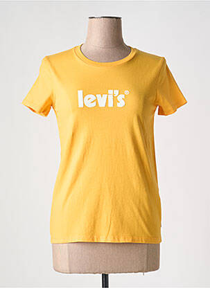 T-shirt sérigraphie floquée manches courtes orange LEVIS femme