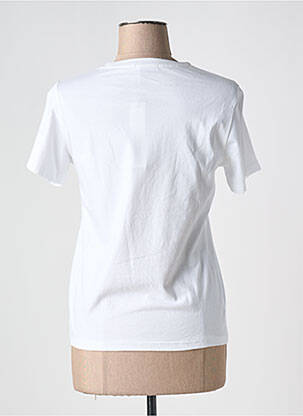 T-shirt sérigraphie floquée manches courtes blanc DAPHNEA femme