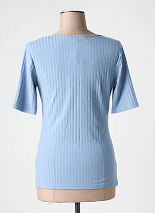 T-shirt col v manches courtes bleu GARCIA femme