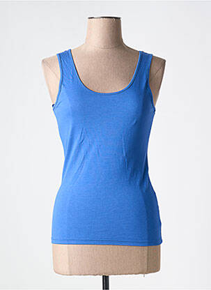 Débardeur stretch sans manche bleu LOLA CASADEMUNT femme