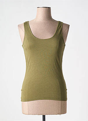 Débardeur stretch sans manche vert LOLA CASADEMUNT femme