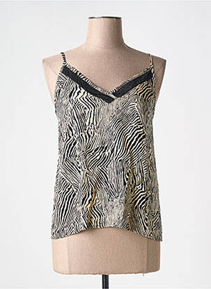Top manches bretelles ajustables fines bretelles noir FREEMAN T.PORTER femme