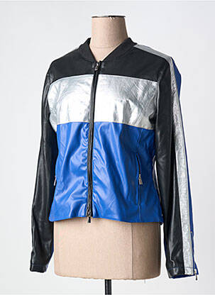 Blouson col v bleu LOLA CASADEMUNT femme