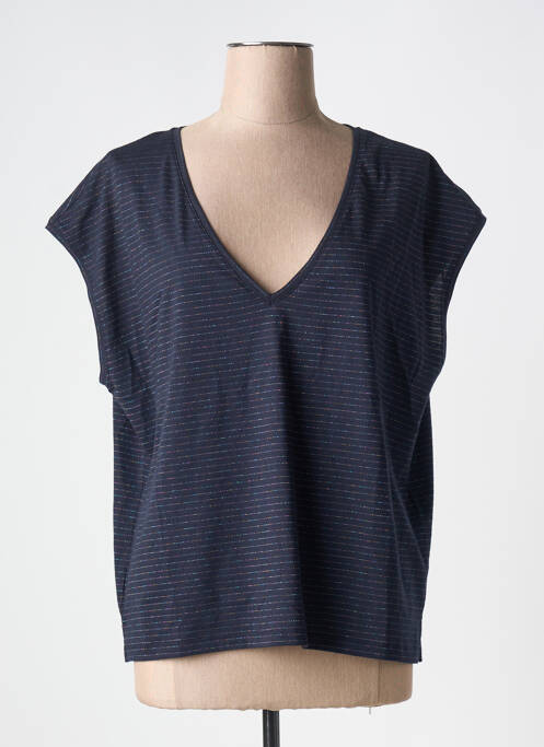 T-shirt bleu LA FEE MARABOUTEE pour femme