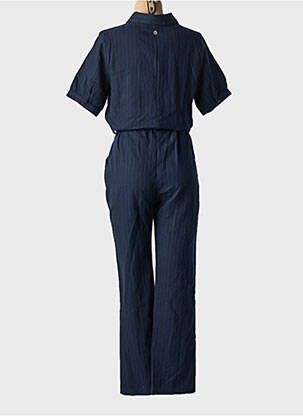 Combi-pantalon fermeture boutonnée sur le devant manches courtes bleu DIPLODOCUS femme
